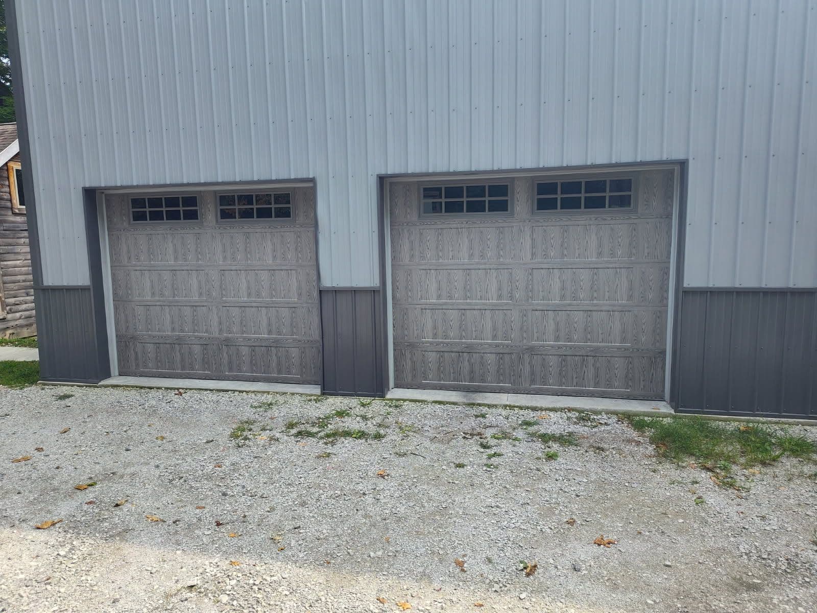 Stunning Driftwood Steel Insulated Garage Doors image