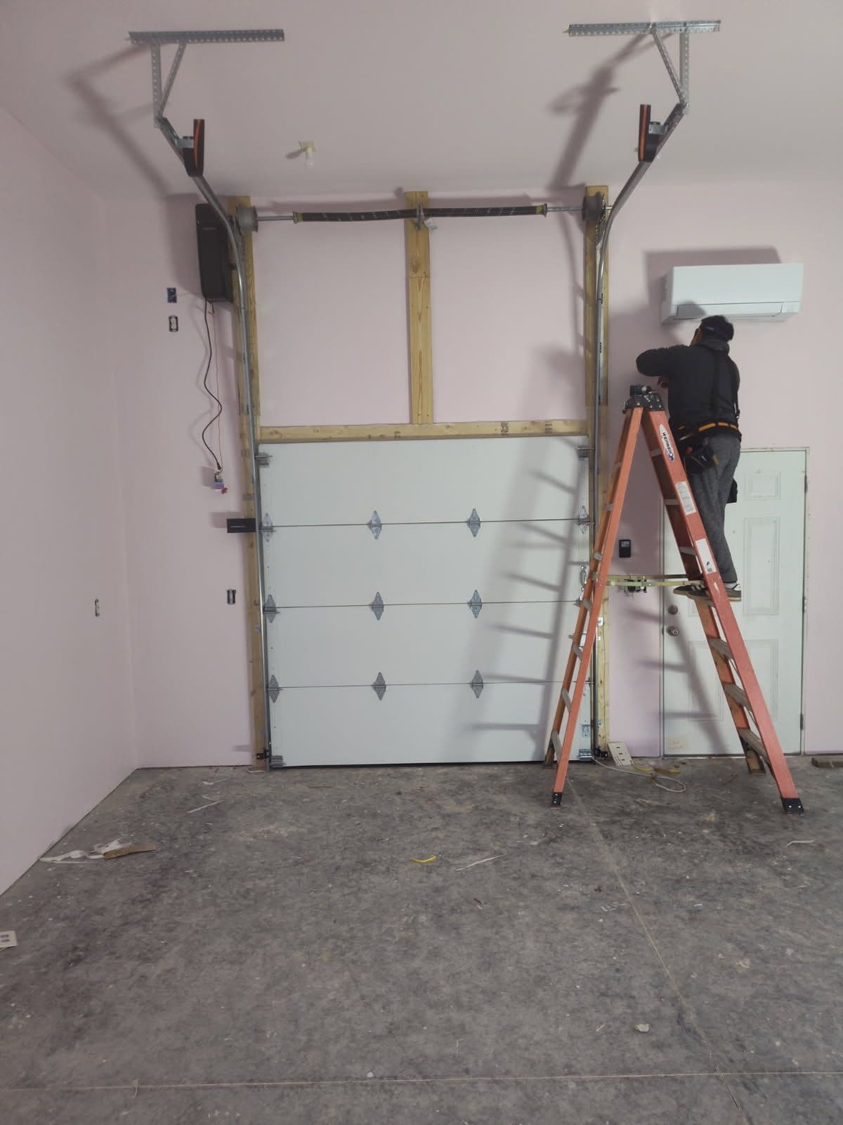 New Steel Garage Door Installation in Art Studio