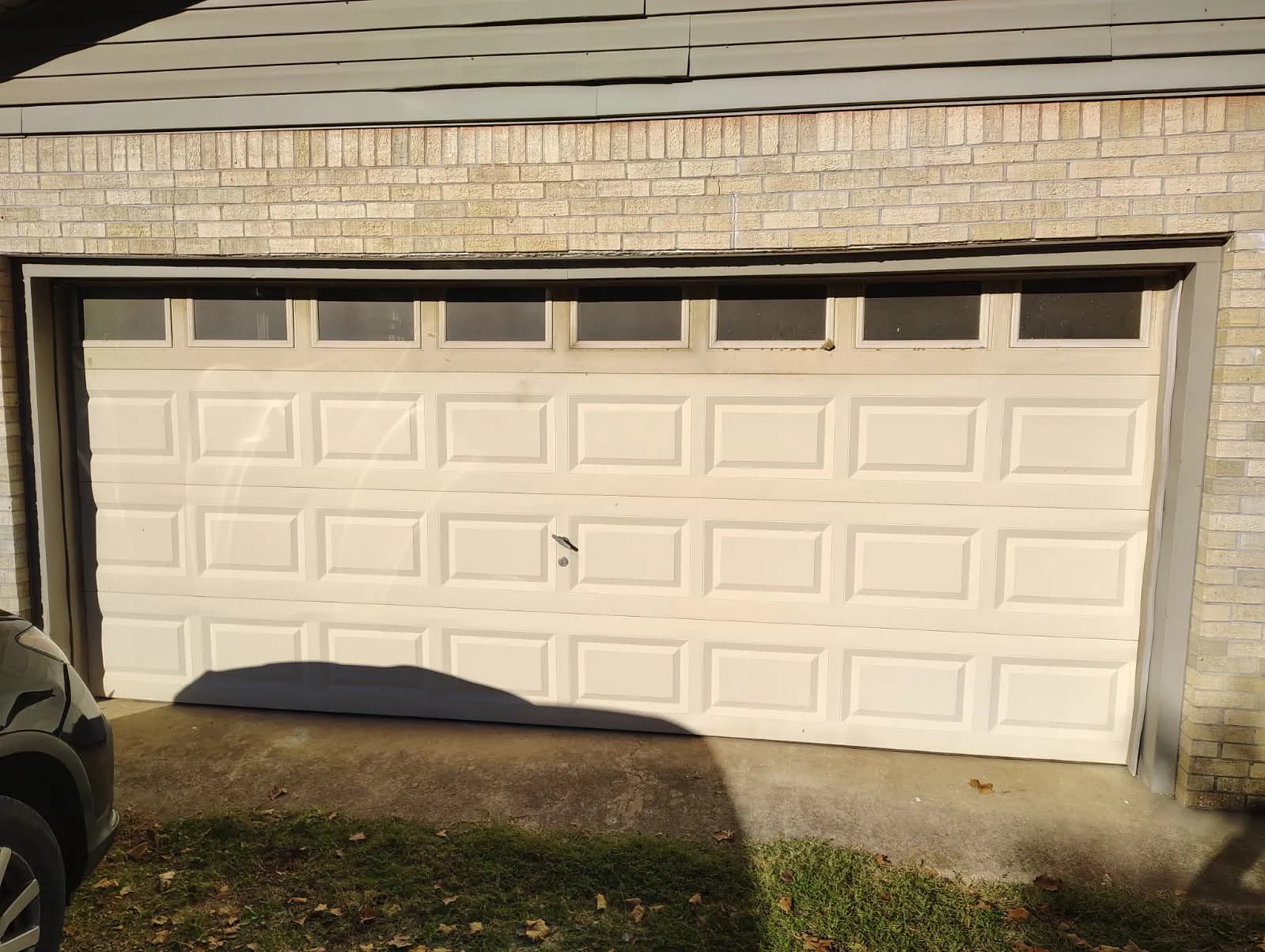 Old Garage Door Out, Amarr Northwoods Steel-Back Insulated Door In image